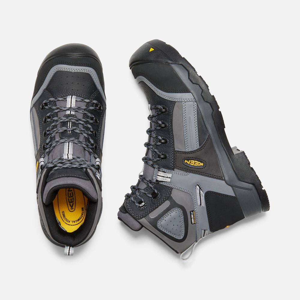 Keen Arbetskängor Herr Mörk Grå - Davenport 6\" Insulated Waterproof (Composite Toe) - 583647RJC